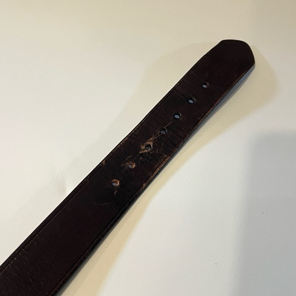 Alpaca Mexico Belt Buckle with Abalone Mother of Pearl Inlay and Leather Belt - Picture 10 of 11